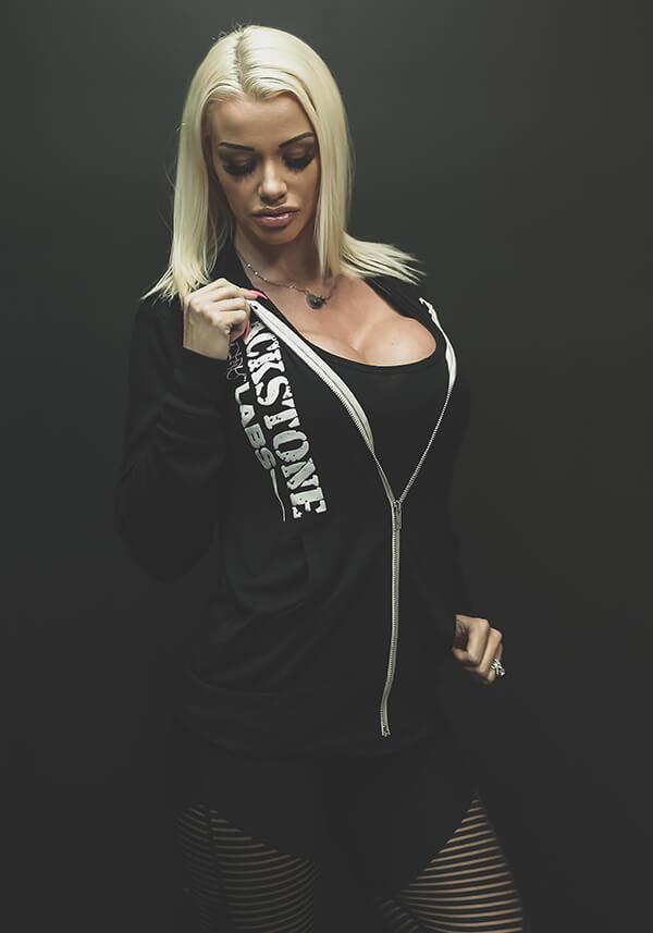 Unisex Black Zip Up Hoodie