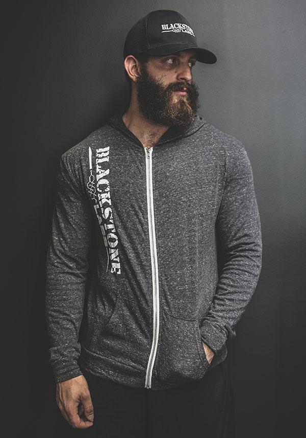 Unisex Charcoal Zip Up Hoodie